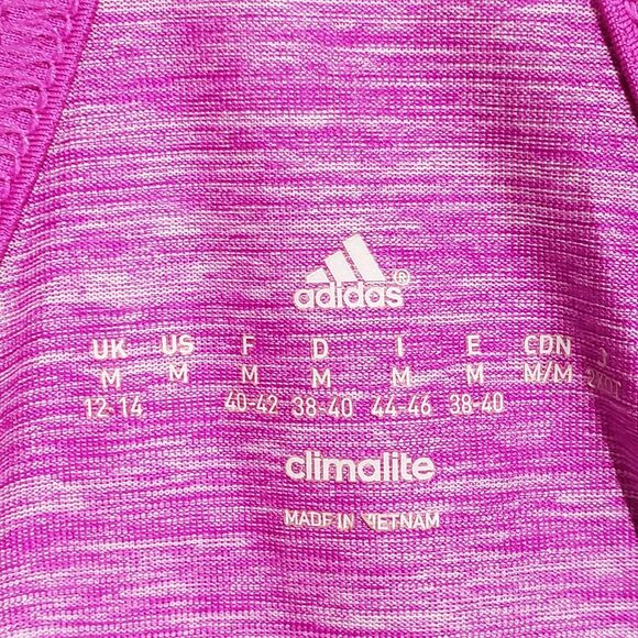 Adidas Climalite Womens Racerback Tank Purple Heathered Medium - Picture 3 of 6